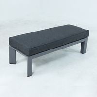 Ensemble de canapés d'extérieur modernes en aluminium PRUNIA avec table foyer pour cour et parc