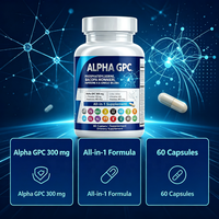 ZILI Brain Nootropic Caps W/300mg Alpha GPC PS Bacopa Ginkgo Lion's Mane Huperzine a L-Thea NAC Vit BCDE Mem Focus Cog 60 Caps