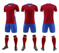 Maillots de football pour hommes en gros, design personnalisé, sublimation couleur, 100 % polyester, anti-humidité, séchage rapide, uniforme de football