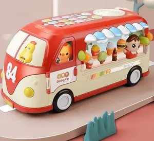 ITTL Electric Story Bus Music And Light Plastic Learning Bus Toys For Kids