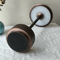Lampe de chevet sans fil à commande tactile, lampe en métal finition oxydée, luminosité à 3 niveaux, décoration intérieure