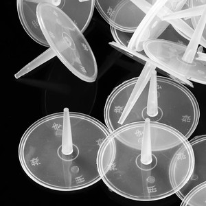 Transparent Plastic Base For Figurines Round Medium Cake Toppers Birthday Decor Reusable Venue Setup Props - Product Image 2