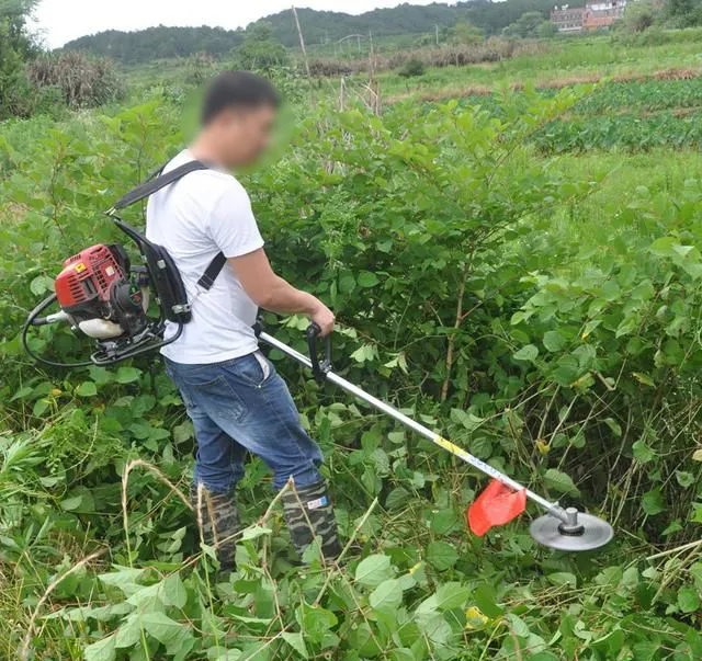 Alat kebun Mesin Pertanian 3 in 1 multifungsi, pemotong sikat daya bensin 4 Tak