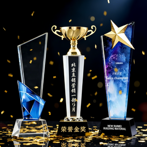 Trofi Penghargaan Kristal Logam Berlapis Emas Desain Baru <span class=keywords><strong>2026</strong></span> dengan Tema Karakter TV & Film Bentuk Satu Sisi - Product Image 3