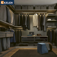 Kelen 2026 Designs modernes de chambres à coucher, placards pour chambre, meubles en MDF laqué, armoires en bois, armoire ouverte