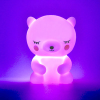 Yikoo — lampe led en 3d représentant la lune, Rechargeable, en Silicone, luminaire décoratif d'intérieur, lumière à couleur changeante, idéal pour un bébé