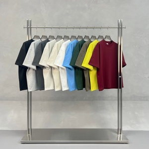 เสื้อยืดโอเวอร์ไซส์ทรงบ็อกซี่ ผ้าฟลีซคอตตอน 100% หนัก 400GSM สไตล์สตรีทแวร์  แบบเรียบ  สำหรับทุกเพศ  ใส่ได้ในฤดูร้อน  รับผลิตตามสั่ง  OEM ODM คอกลม - Product Image 2