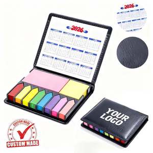 Ys98 Customized <b>Note</b> Pad Paper Stickers Index Rectangular Desktop <b>Sticky</b> <b>Note</b> Set Leather Box Memo Pad With Custom Logo - Product Image 1