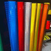 Película de Vinilo Reflectante Prismática para Señalización de Tráfico, Adhesivo Fuerte de 1.22mx45.7m, Estándar ASTM, para Serigrafía