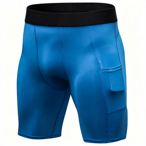 CELINNE Fitness Running Compression Men <b>Boxer</b> Brief Underwear Quick Dry Breathable Long Leg Men <b>Boxer</b> Shortunderwear With Pocket - Product Image 3