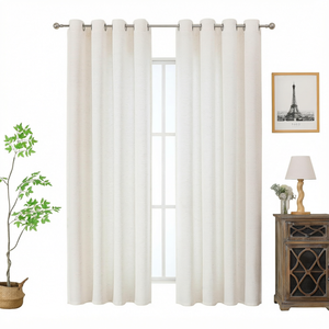 Cortinas Opacas de Poliéster con Ojales, Aislantes Térmicas, Reductoras de Ruido para Dormitorio y Sala de Estar - Product Image 1