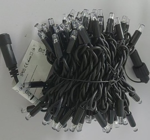Blanco + Blanco Flash Ingeniería al aire libre LED Hada Cadena de luces Cable de goma negro Decoración de Navidad IP65 a prueba de agua - Product Image 2