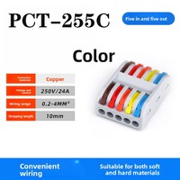 Connecteur de lampe automobile, terminal de câble souple et rigide, type enfichable, répartiteur codé par couleur, connexion rapide, matériau PC, 220V pour