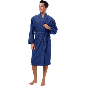 Bata de Algodón Terry para Hombre, Largo hasta la Pantorrilla, con Bolsillos, Suave, para Spa, Hotel o Baño - Product Image 2