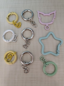 Llaveros de aleación a granel al por mayor, llaveros metálicos de colores caramelo con conectores de cadena, accesorios de enlace para manualidades DIY - Product Image 4