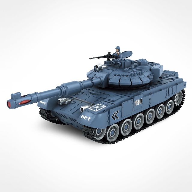 27mhz 1:28 9 Channels R/C Tank with Light and Sound Remote Control Tank Toy for Kids Adults Military Themed RC Vehicle