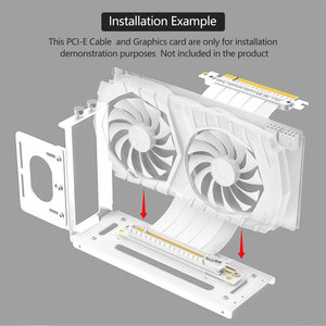 Vertical <strong>GPU</strong> <strong>Mount</strong> Bracket, 2 Slots Graphics Card Holder with Hardware, eGPU Dock, External <strong>GPU</strong> Docking Station , White - Product Image 3