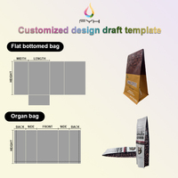 Biodegradable Food Grade Quality Coffee Bag Packaging Pouch for Food with Valve Kraft Craft Aluminum Paper Bag for Coffee Bags