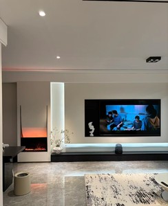 Chimenea Eléctrica Interior Moderna Personalizable con Control Remoto, Vapor de Agua, LED que Cambia de Color, Humidificador de Pared con Efecto de Llama - Product Image 5