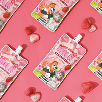[Superpaw] SUPER PAW LAIT POUR ANIMAUX DE COMPAGNIE - Lait sans lactose à la fraise pour chats et chiens, soutien immunitaire, santé de la peau et du pelage, hydratation, vitamines, etc.