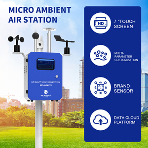Chất lượng không khí màn hình tốc độ gió, hướng gió, áp suất khí quyển + Nhiệt độ + Độ ẩm co, O3,NO2,SO2,TVOC + PM2.5 + PM10 + CO2 - Product Image 6