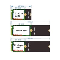 Braket Ekstensi SSD M.2 MVNE NGFF 2230 hingga 2242 hingga 2280