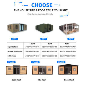 Casa Container Prefabbricata Moderna Espandibile in Acciaio Leggero da 40Ft 20Ft, 2-5 Camere da Letto, Villa Hotel Impermeabile Anti-Uragano - Product Image 3