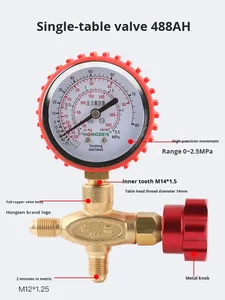 Manómetro Métrico Hongsen HS-488, Válvula para Evaporador, Refrigerador/Aire Acondicionado, Detección de Fugas, Llenado de <span class=keywords><strong>Refrigerante</strong></span>, Tres Vías - Product Image 3