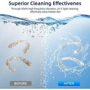 Nettoyeur de prothèses dentaires ultrasonique de haute qualité, sans fil, avec écran numérique, 4 modes, capacité de 200 ml, nettoyeur de rétention ultrasonique - Product Image 5