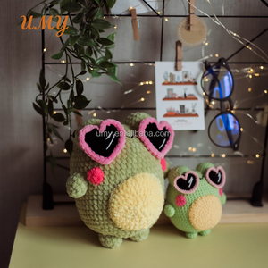 ตุ๊กตาตกแต่งวาเลนไทน์ ตุ๊กตาถักโครเชต์ หมี แมว กบ สัตว์ ผ้าฝ้าย สำหรับทุกเพศ - Product Image 5