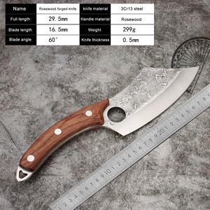 Ensemble de couteaux de boucher professionnels avec gaine en cuir pour couteaux à découper Serapian de cuisine à vendre - Product Image 3