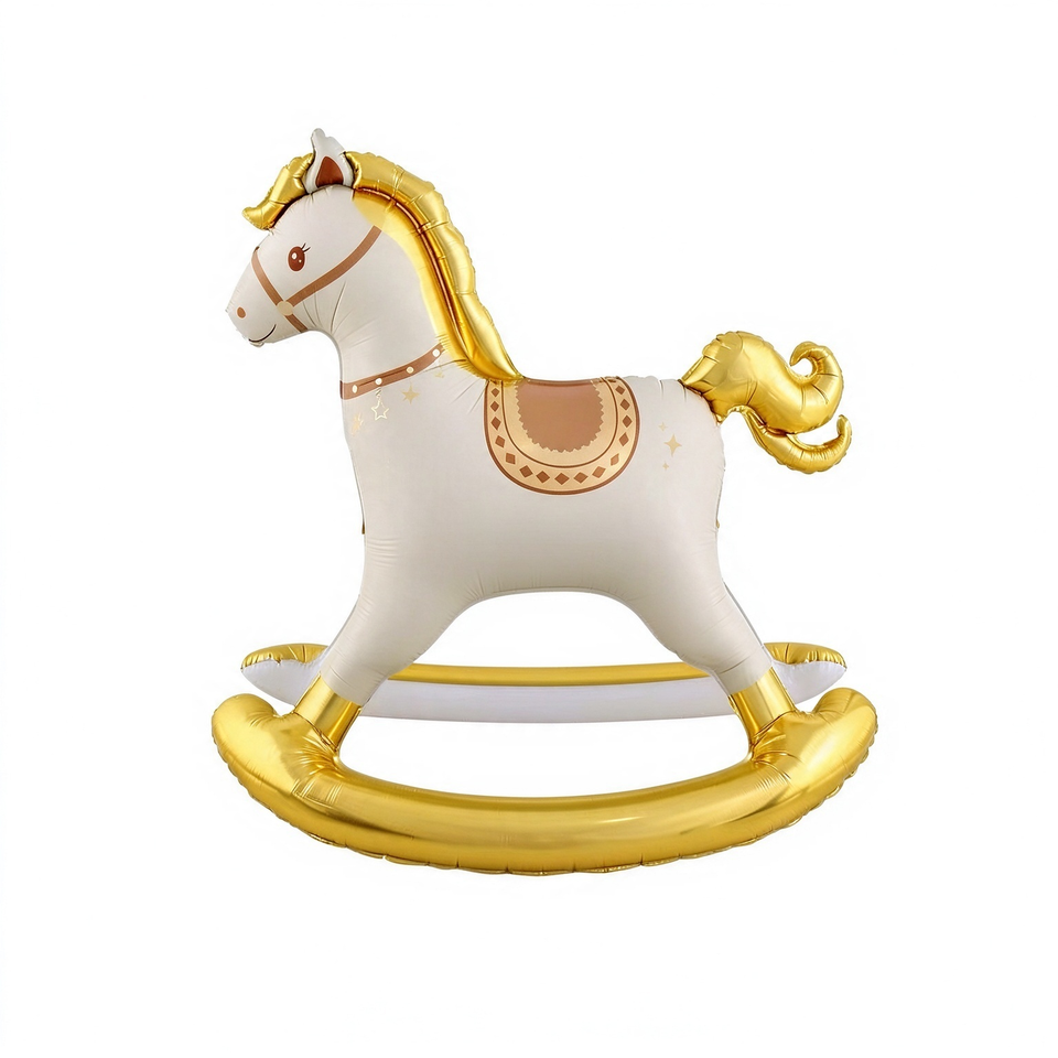 Matte Rocking Horse Shape Foil Balloon, Baby Birthday Party & Venue ...