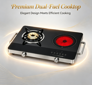 Cocina Eléctrica Portátil Eficiente, de <span class=keywords><strong>Gas</strong></span> y Eléctrica, con Control Táctil, Multifuncional, para Uso en Exteriores, de Sobremesa, Moderna - Product Image 1