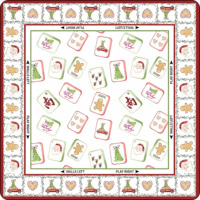 Tapis de mahjong imprimé de style américain, tapis de jeu en caoutchouc épaissi, anti-bruit et antidérapant, personnalisable pour la vente en gros