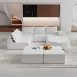 Sofá Seccional Convertible en Forma de U de Espuma de Alta Resiliencia, Paquete al Vacío, Sofá Cama para Espacios Pequeños, Ideal para Áreas de Espera - Product Image 2