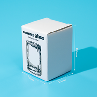 Boîte en carton ondulé blanche avec impression de logo personnalisé, boîte d'emballage pour gobelet en verre, boîte d'emballage pour tasse