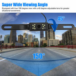 IPoster voiture vue arrière caméra <span class=keywords><strong>de</strong></span> <span class=keywords><strong>recul</strong></span> 9 LED vision nocturne étanche <span class=keywords><strong>plaque</strong></span> <span class=keywords><strong>d</strong></span>'<span class=keywords><strong>immatriculation</strong></span> 12v HD lignes <span class=keywords><strong>de</strong></span> guidage <span class=keywords><strong>de</strong></span> stationnement <span class=keywords><strong>sur</strong></span> off - Product Image 5