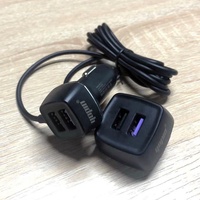 Chargeur de voiture 4-en-1 2024 à double charge rapide 3.0 pour allume-cigare avec 4 ports USB pour siège arrière