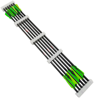 Linkboy tir à l'arc ID6.2MM 3K armure flèche en Fiber de carbone pure 4 "forme de piqûre plume Sp250 -800 composé/arc classique chasse tir