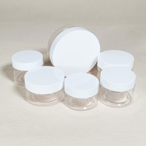 Pot en plastique transparent de 50 ml et 100 ml pour crème capillaire, emballage cosmétique en PET - Product Image 1