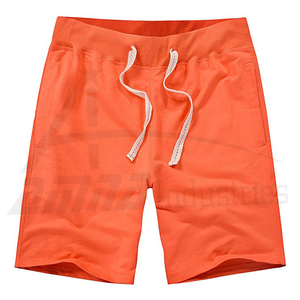 Pantalones cortos lisos de algodón 100% para hombre, Shorts con cintura elástica personalizados, oferta de verano - Product Image 3