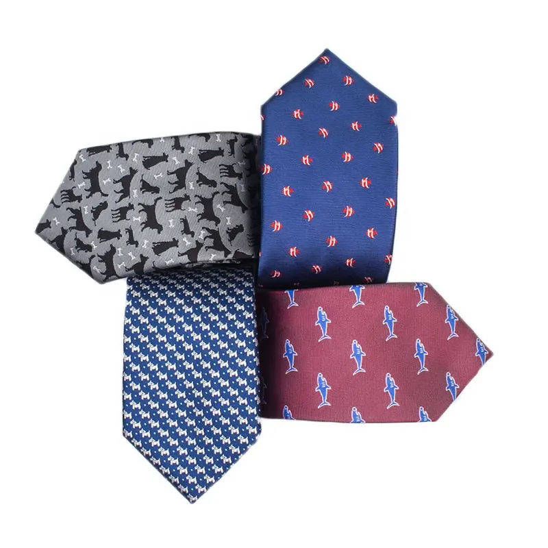 Gravata de pescoço impressão personalizada estilo personalizado tecido 100% poliéster terno para homens gravata de pescoço para negócios