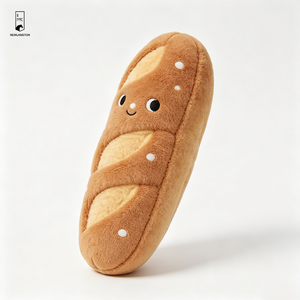 Coussin en peluche personnalisé en forme de baguette, moelleux, en polyester brodé, en forme de nourriture, décoration Kawaii pour canapé et <span class=keywords><strong>chambre</strong></span> d'enfant - Product Image 3