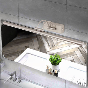 Apliques de pared LED de níquel satinado minimalistas modernos de 600mm, Luces de decoración de pared de habitación de cocina y dormitorio regulables - Product Image 3