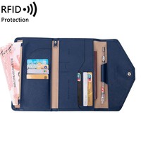 Portefeuille de voyage en cuir PU en gros, étui de protection RFID pour passeport, portefeuille de passeport en cuir pour femme, étui de protection RFID pour passeport
