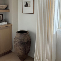 Rideaux occultants modernes de style maison élégant avec tissu en lin texturé Décoration intérieure moderne