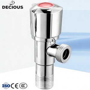 <span class=keywords><strong>Robinet</strong></span> d'arrêt d'angle bidirectionnel en acier inoxydable chromé au design moderne avec finition dorée et argentée pour cuisine - Product Image 1