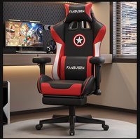 Silla Gamer Estilo Americano, Giratoria, Altura Ajustable, Respaldo Alto, Cuero Ergonómico, con Reposapiés