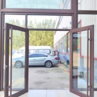 Puerta Comercial de Aluminio para Exteriores de Edificios, Tiendas y Restaurantes KFC, Puerta de Entrada para Casa