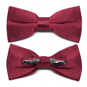 高品質ソリッドカラー7cmスプリング式タイクリップ、ポリエステル製クリップオン蝶ネクタイ - Product Image 3